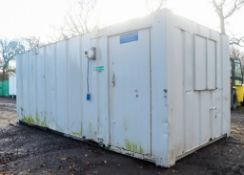 21 ft x 9 ft steel anti vandal office site unit Comprising of: canteen & office c/w keys