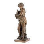Statue eines jungen Mädchens nach Clodion, 1738 - 1814 Höhe: 54 cm. Sockelseitenlänge: 17 cm. Auf