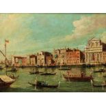 Vincenzo Chilone, attributed, Venezianischer Vedutenmaler. BLICK AUF DEN CANAL GRANDE Öl auf