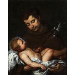 Meister der genueser Schule des 17. Jahrhunderts Bildnis des Heiligen Antonius von Padua mit dem