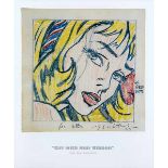 Roy Lichtenstein, 1923 New York "" 1997 ebenda GIRL WITH HAIR RIBBON Plakat in mehreren Farben.