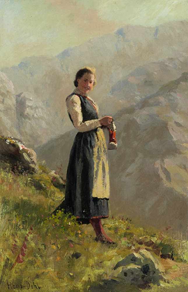Hans Dahl, 1849 Granvin, Hardangerfjord "" 1937 Balestrand Sognefjord, Norwegischer Landschafts- und - Image 3 of 3
