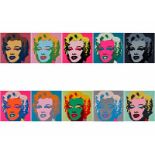 Andy Warhol, 1928 Pittsburgh "" 1987 New York, nach 10 X MARILYN Offsetdruck. Sichtmaß: 90 x 90