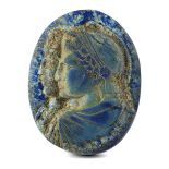 Renaissance-Cameo in Lapislazuli Höhe: 11 cm. Breite: 8,5 cm. Wohl Mailand, 16./ 17. Jahrhundert.