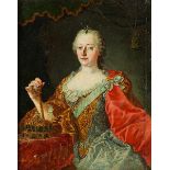 Österreichischer Maler des 18. Jahrhunderts PORTRAIT KAISERIN MARIA THERESIA Öl auf Pergament. 24,