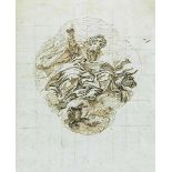 Christian Thomas Winck, 1738 "" 1797, zug. DARSTELLUNG DES HEILIGEN LUKAS IN WOLKEN Federzeichnung