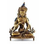 Tibetanische Bronzefigur Höhe: 19 cm. Tibet, 18. Jahrhundert oder später. Vergoldet, Avalokiteshvara