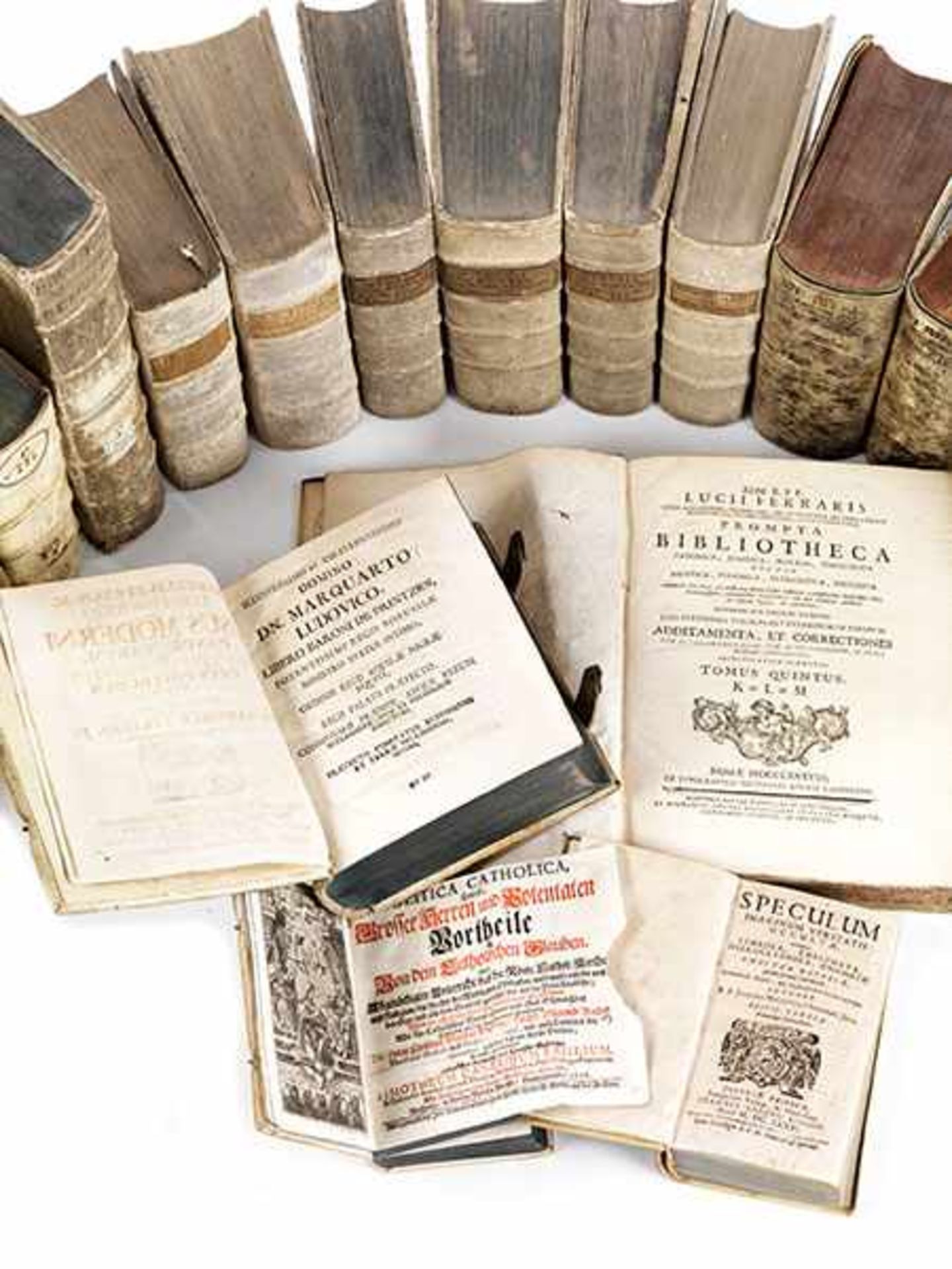 Konvolut von 30 Büchern des 17./ 18. Jahrhunderts Sämtlich in geprägtem Leder oder Pergament, - Bild 2 aus 3