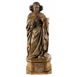 Die Heilige Margareta von Antiochia Höhe: 44 cm. Niederlande, 16. Jahrhundert. Holz, geschnitzt,
