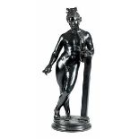 Große Figur des Musengottes Apollo Höhe: 82 cm. Italien, 19. Jahrhundert. Bronze, schwarz patiniert.