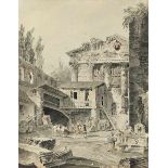 Hubert Robert, 1733 Paris "" 1808 ebenda Der als Ruinenmaler bekannt gewordene Künstler wirkte elf