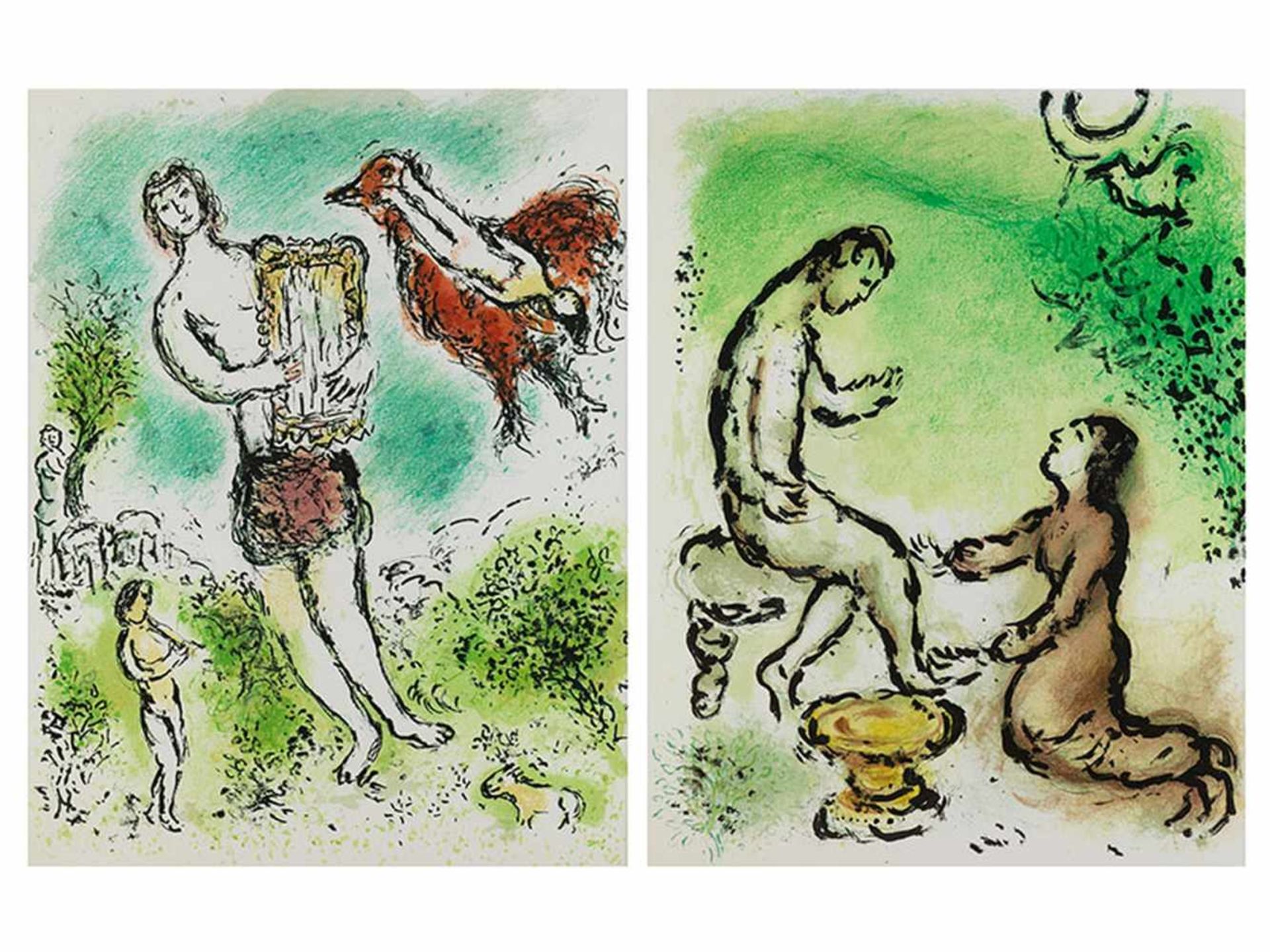Marc Chagall, 1887 Witebsk "" 1985 Saint-Paul-de-Vence, nach THEO CLYMENE sowie ODYSSEUS UND ERYKLEA - Bild 3 aus 3