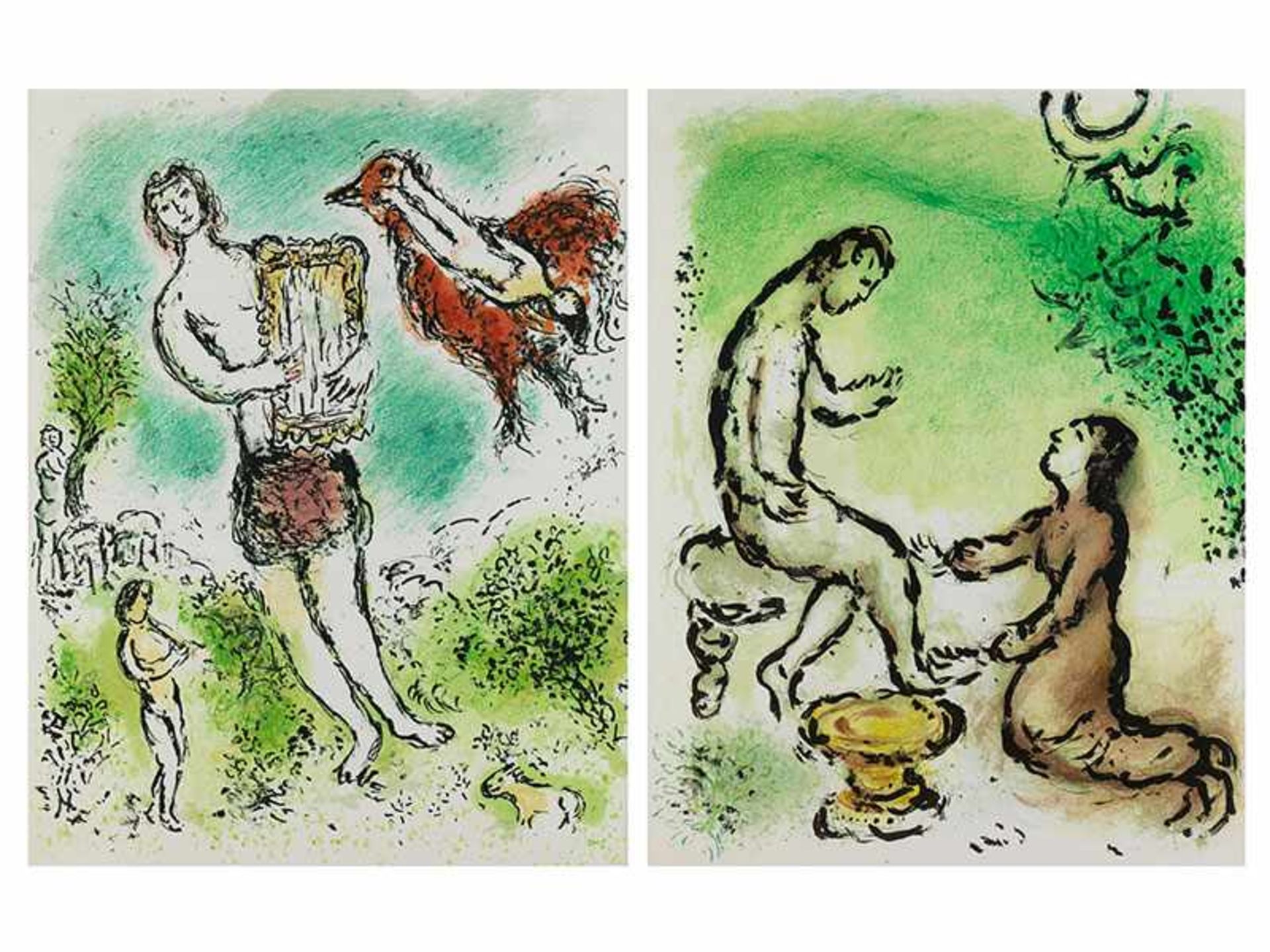 Marc Chagall, 1887 Witebsk "" 1985 Saint-Paul-de-Vence, nach THEO CLYMENE sowie ODYSSEUS UND ERYKLEA