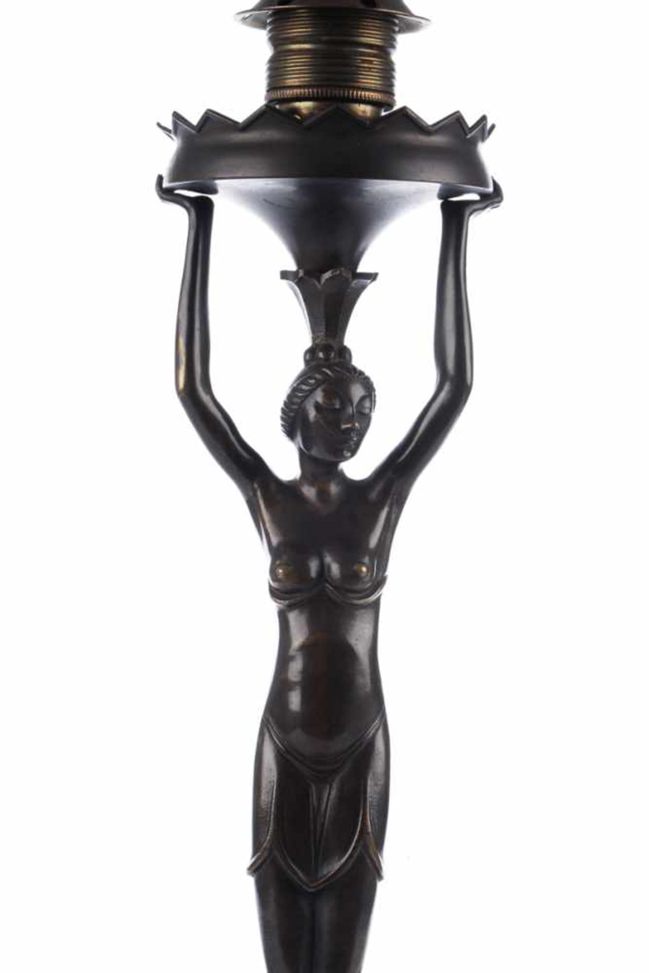 Ludwig Vierthaler, wohl (16.01.1875 München - 04.03.1967 Hannover). Skulpturale Tischlampe. - Bild 4 aus 7