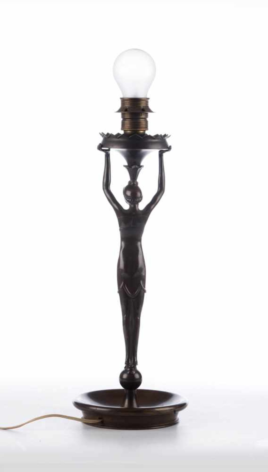 Ludwig Vierthaler, wohl (16.01.1875 München - 04.03.1967 Hannover). Skulpturale Tischlampe. - Bild 3 aus 7
