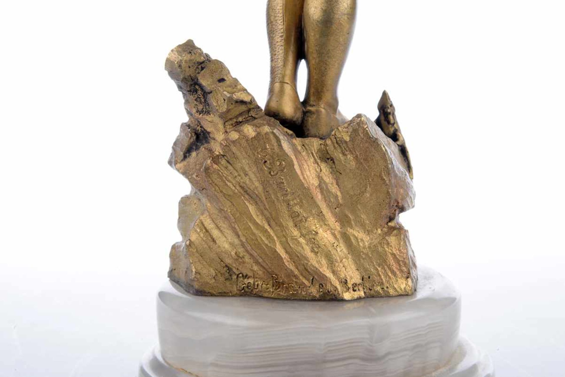 "Der Rattenfänger von Hameln". Bronze, feuervergoldet. Eugene Barillot (1841 - 1900, Frankreich). - Bild 7 aus 7