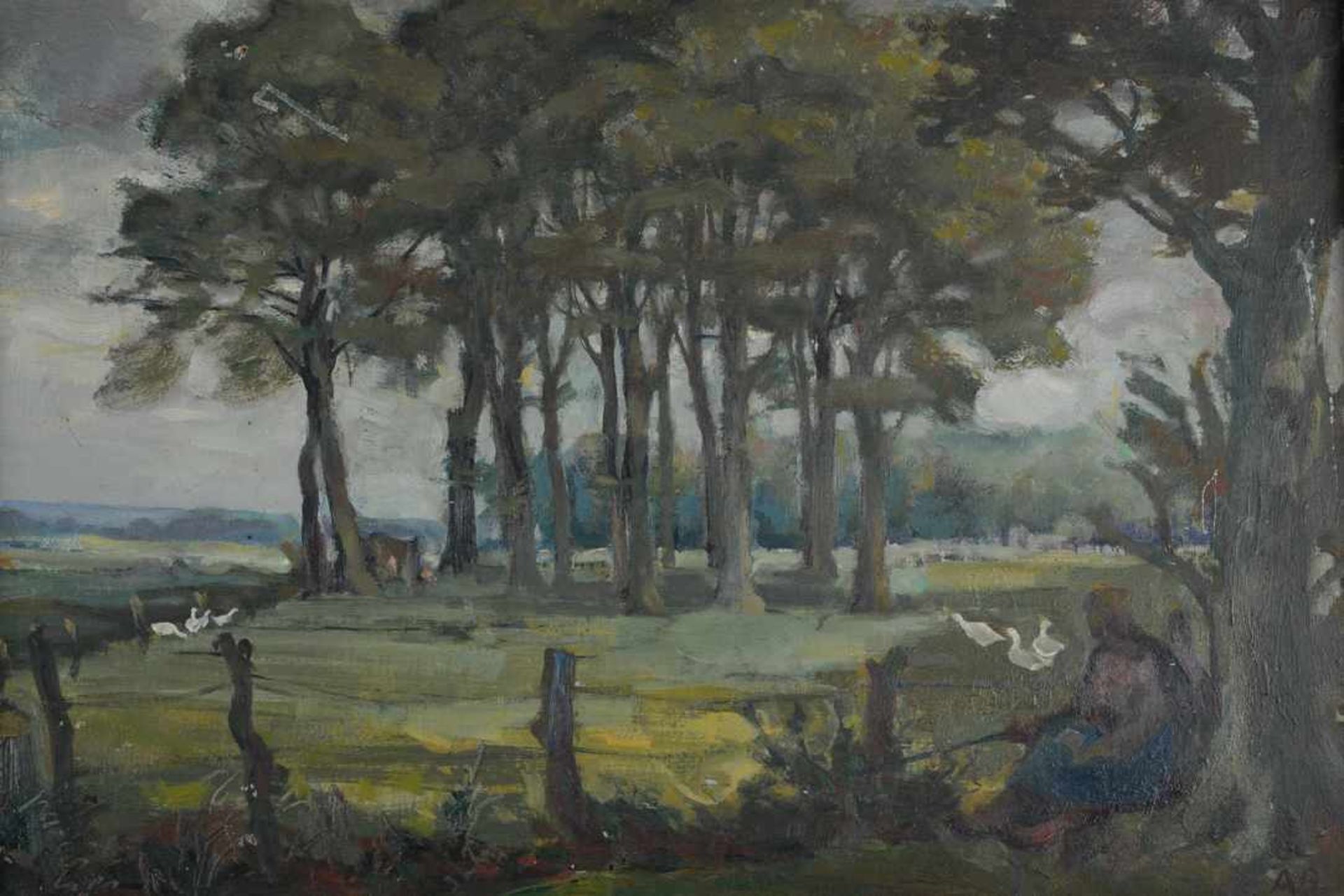 Landschaft bei Isernhagen. August Garbe (Niedersächsischer Kunstmaler, Akademie der bildenden Künste - Bild 2 aus 7