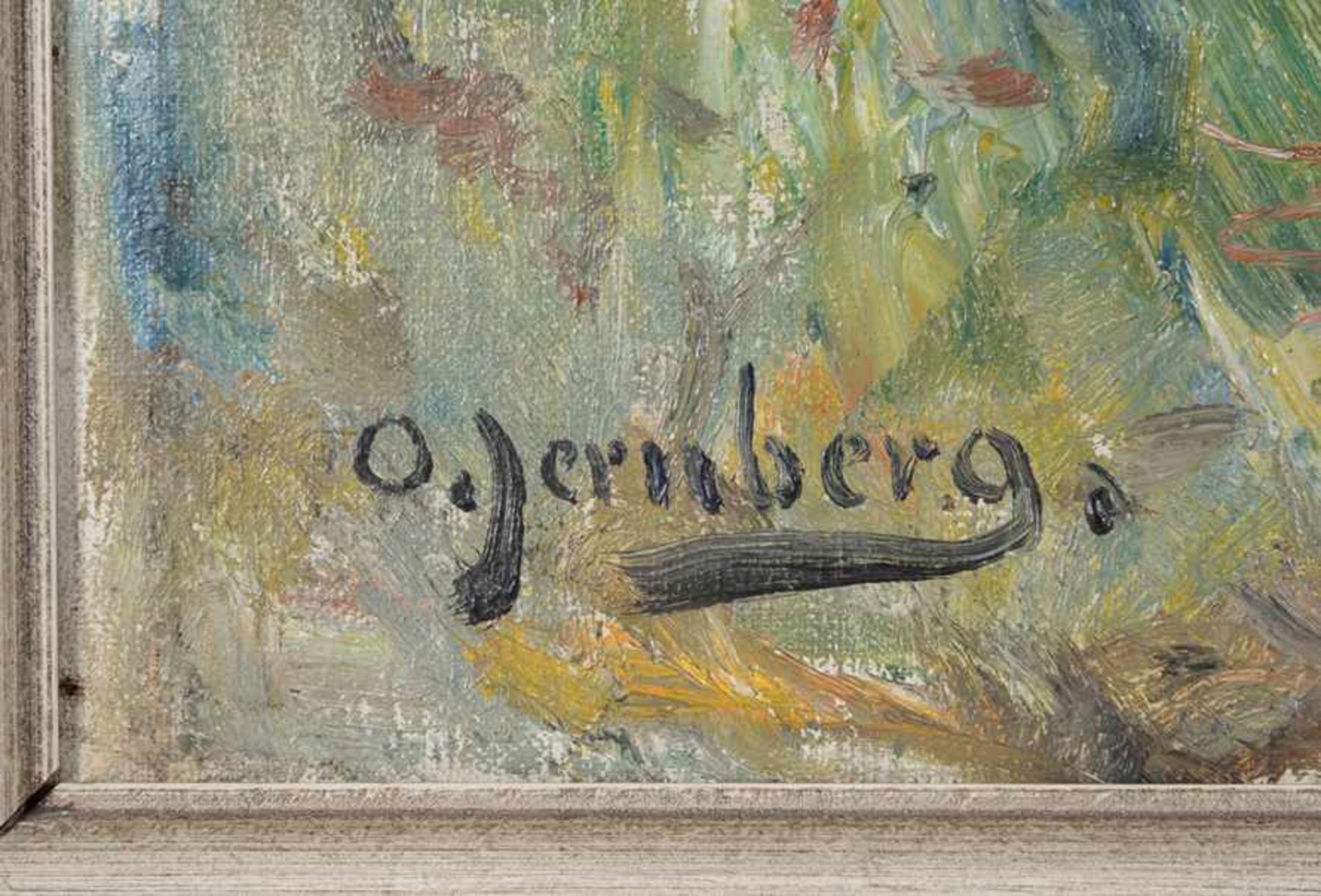 Belebte Seepartie. Olof August Andreas Jernberg (23.05.1855 Düsseldorf - 15.02.1935 Berlin). Evtl. - Bild 4 aus 5