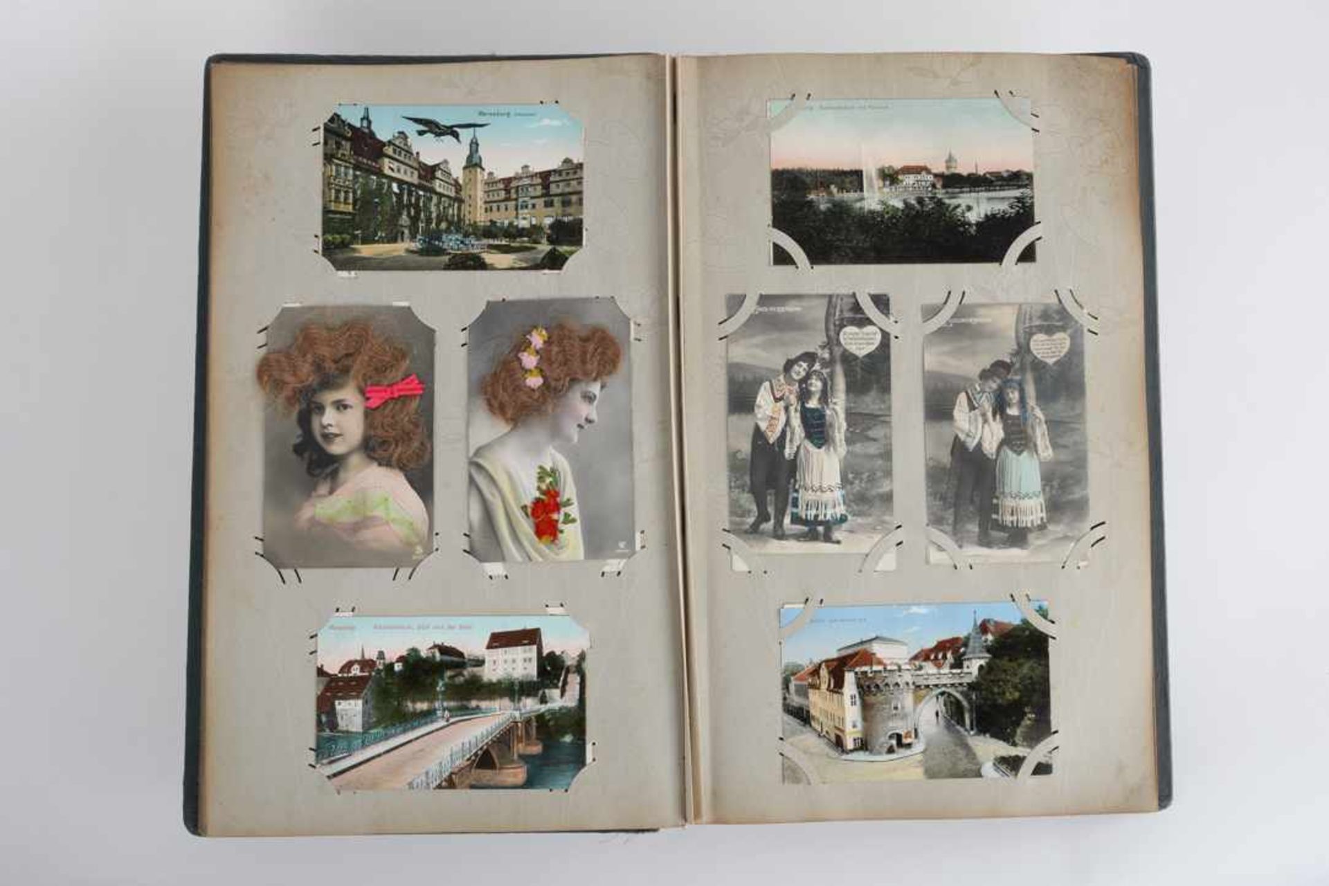 Jugendstilalbum Postkarten / Fotos. Gut gefülltes Album mit insgesamt 376 Postkarten und Fotos - Bild 7 aus 8