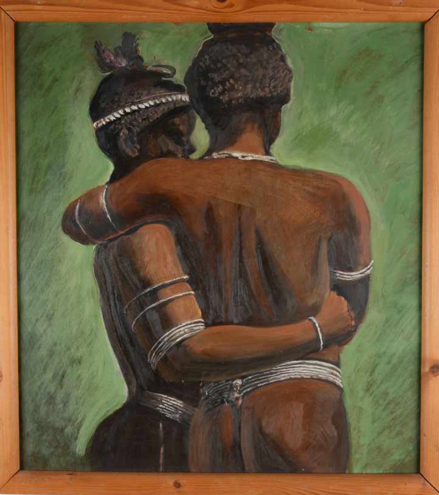Zwei Afroamerikanerinnen. August Garbe (Niedersächsischer Kunstmaler, Akademie der bildenden