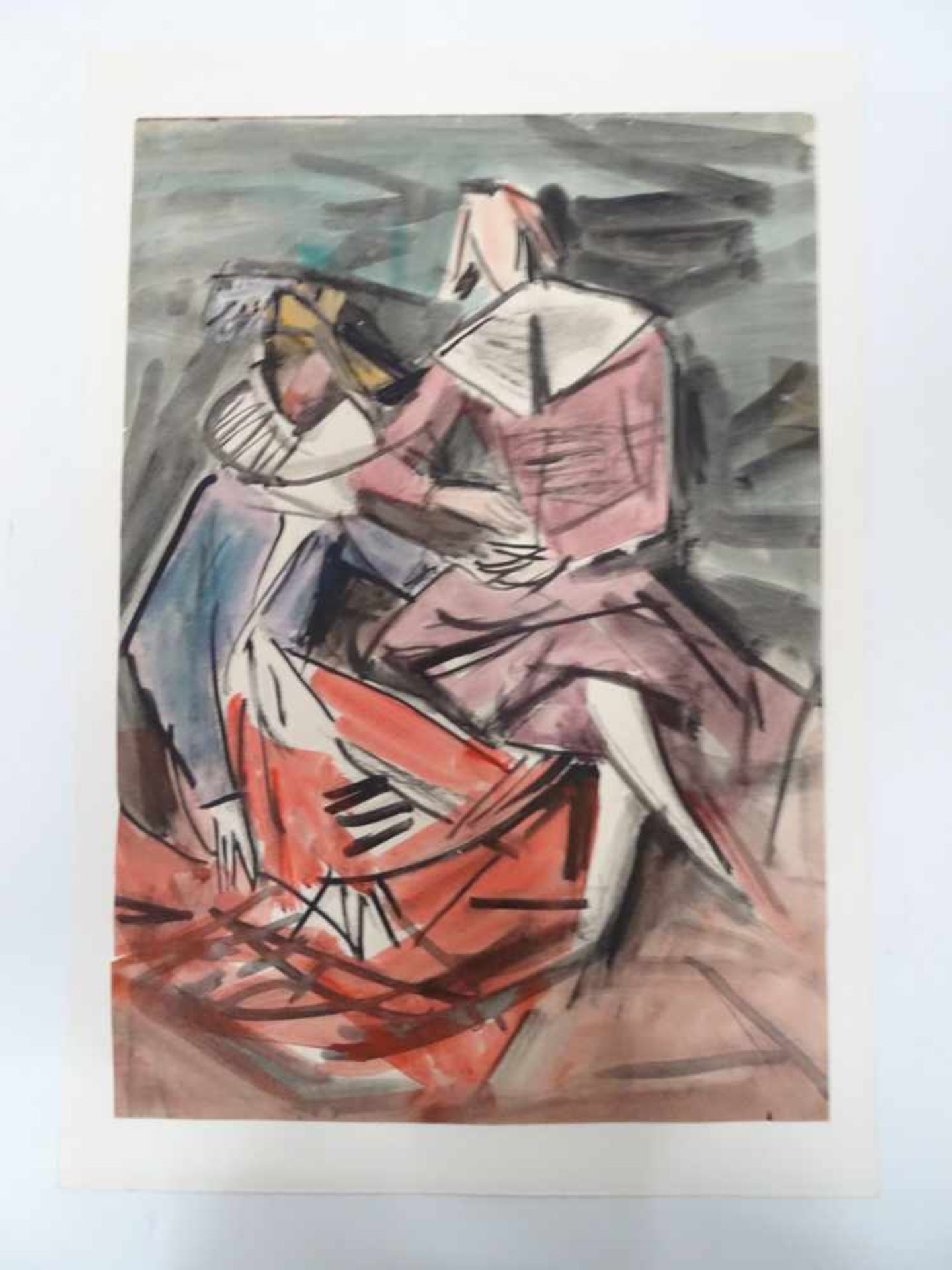 Tanzende Venezianer. Alfonso Amorelli (1898 - Palermo - 1969). Aquarell auf Papier, unten rechts