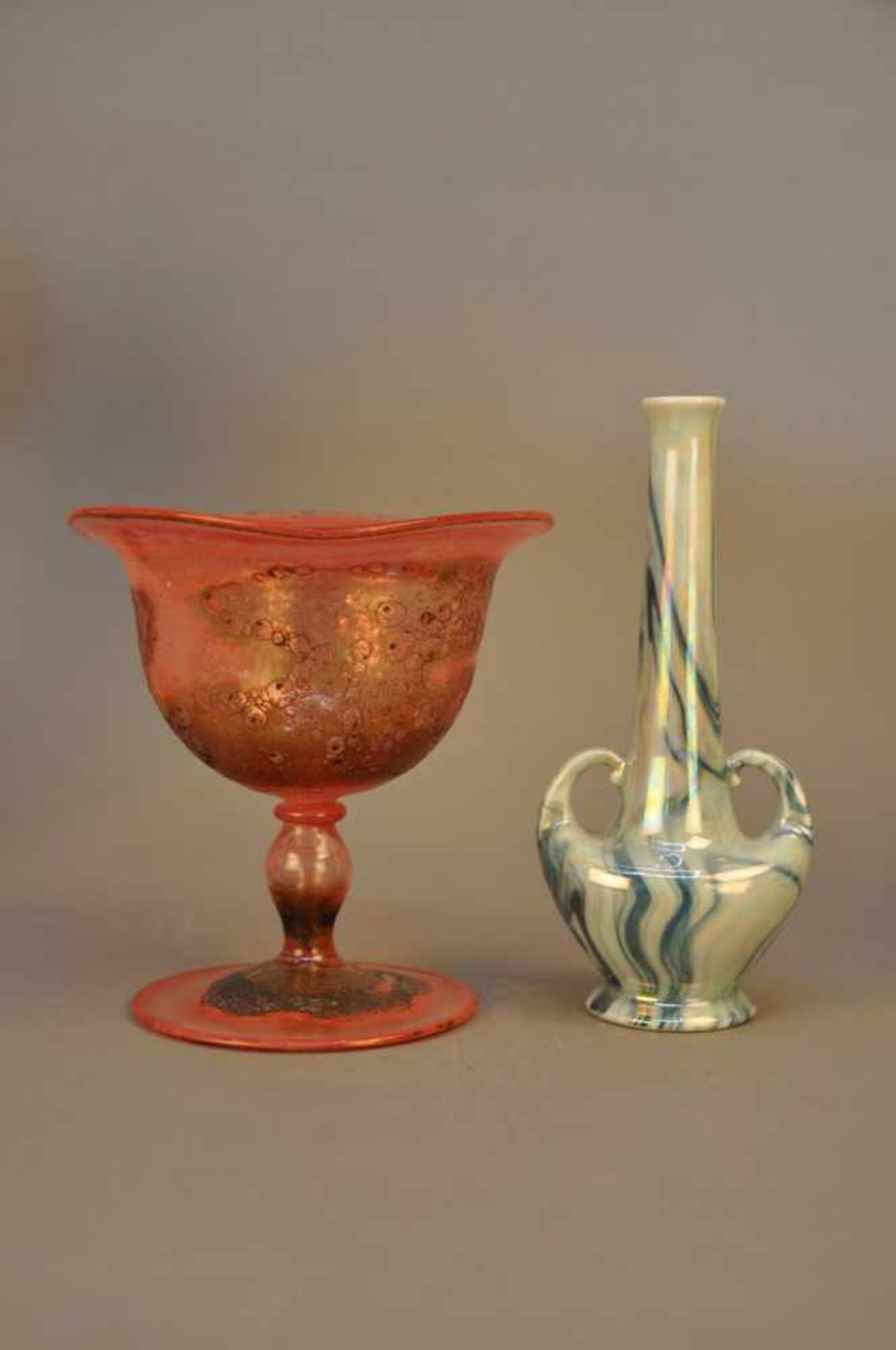 5 Studiogläser, Konvolut. Farbige Glasobjekte, wohl 1980er Jahre. Höhe von 13 cm bis 25 cm. - Bild 7 aus 7