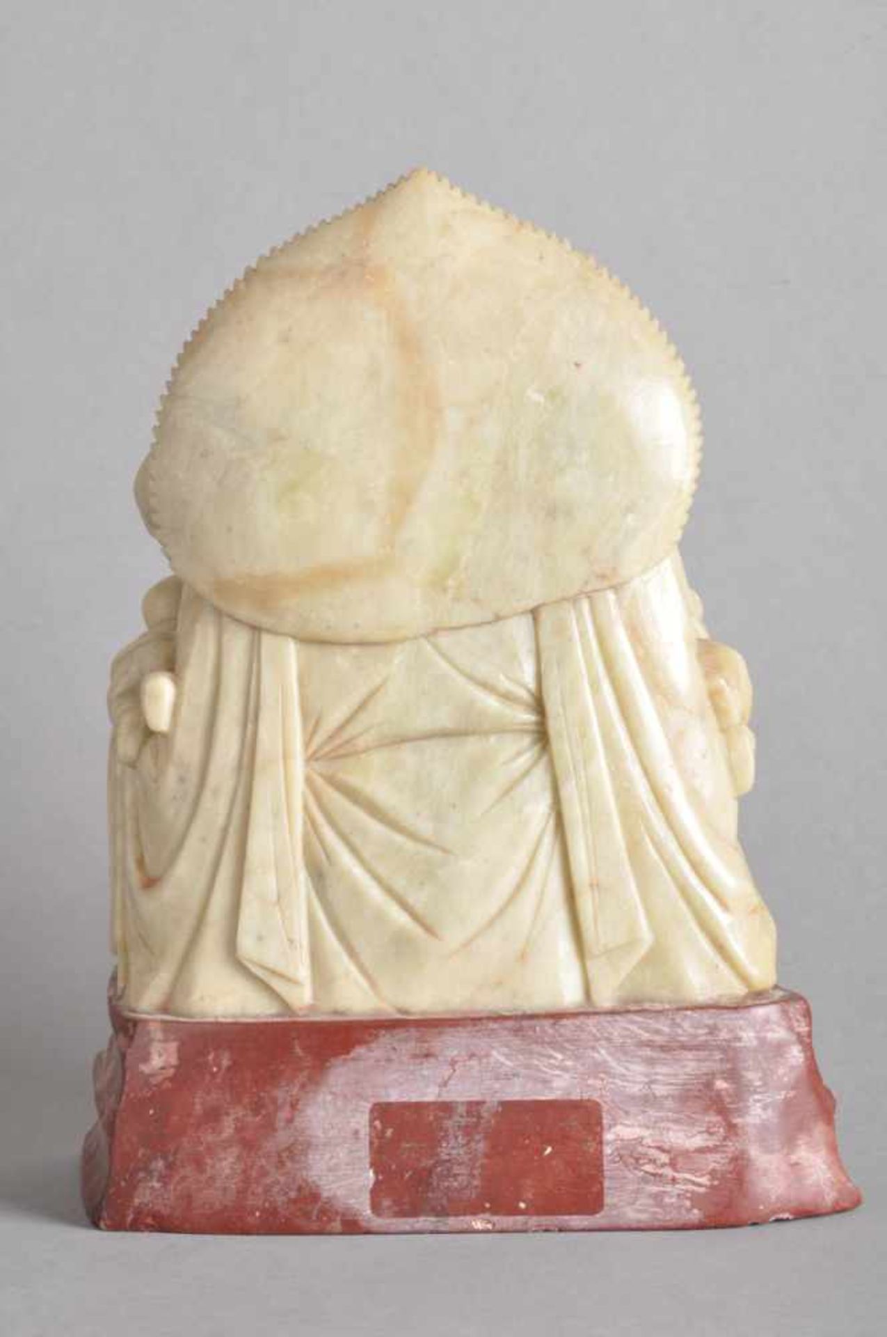 Hotei / Budai. Der lachende Buddha.China, 20. Jahrhundert, Speckstein. Höhe ca. 18,5 cm, Stand 14, - Image 2 of 4