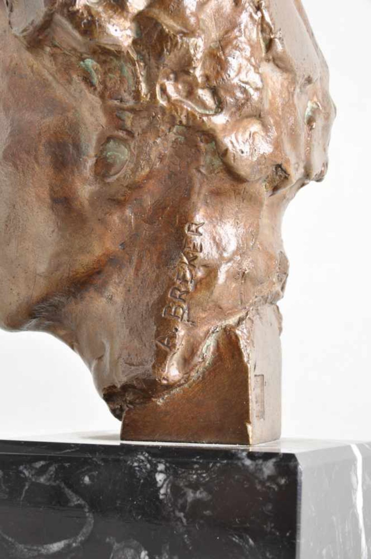 Ludwig van Beethoven. Bronzebüste.Arno Breker (19.07.1900 Elberfeld - 13.02.1991 Düsseldorf). Bronze - Image 3 of 6