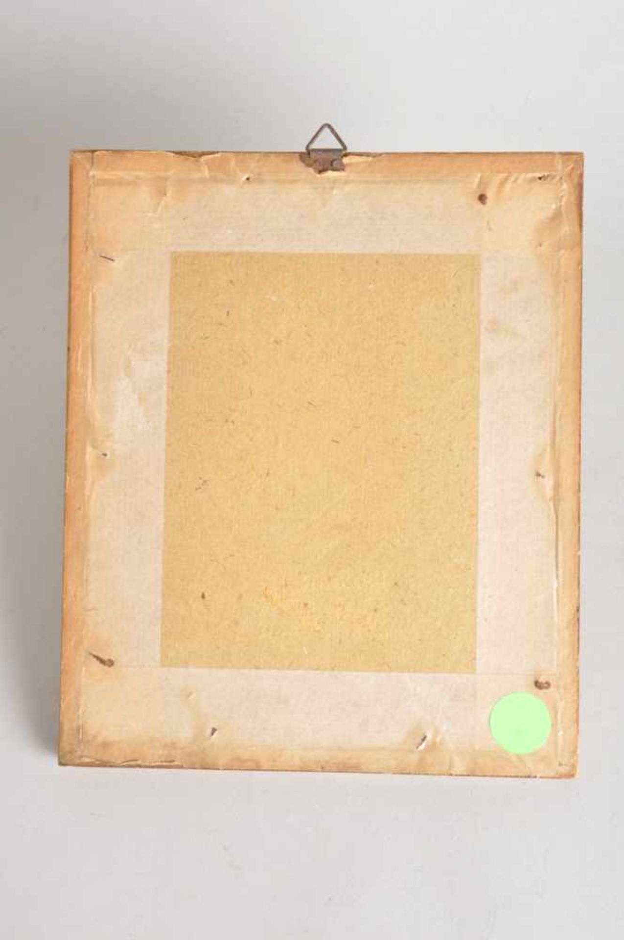 Chinesischer Brokat mit Goldfäden.Wohl 19. Jahrhundert. Rahmen 15,5 x 18,5 cm. - Image 2 of 3