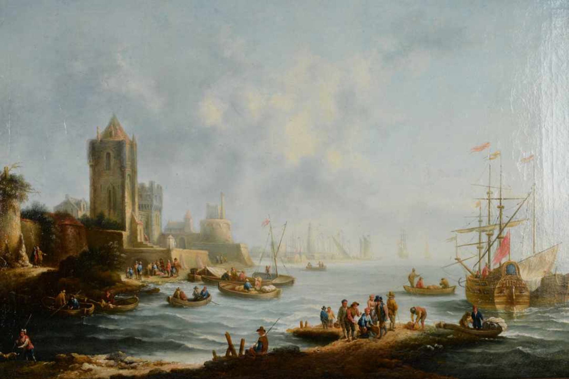 Hafenstadt mit regem Fischertreiben.Johann Christian Brand (15.11.1722 Wien - 12.06.1795 Wien). - Bild 2 aus 7