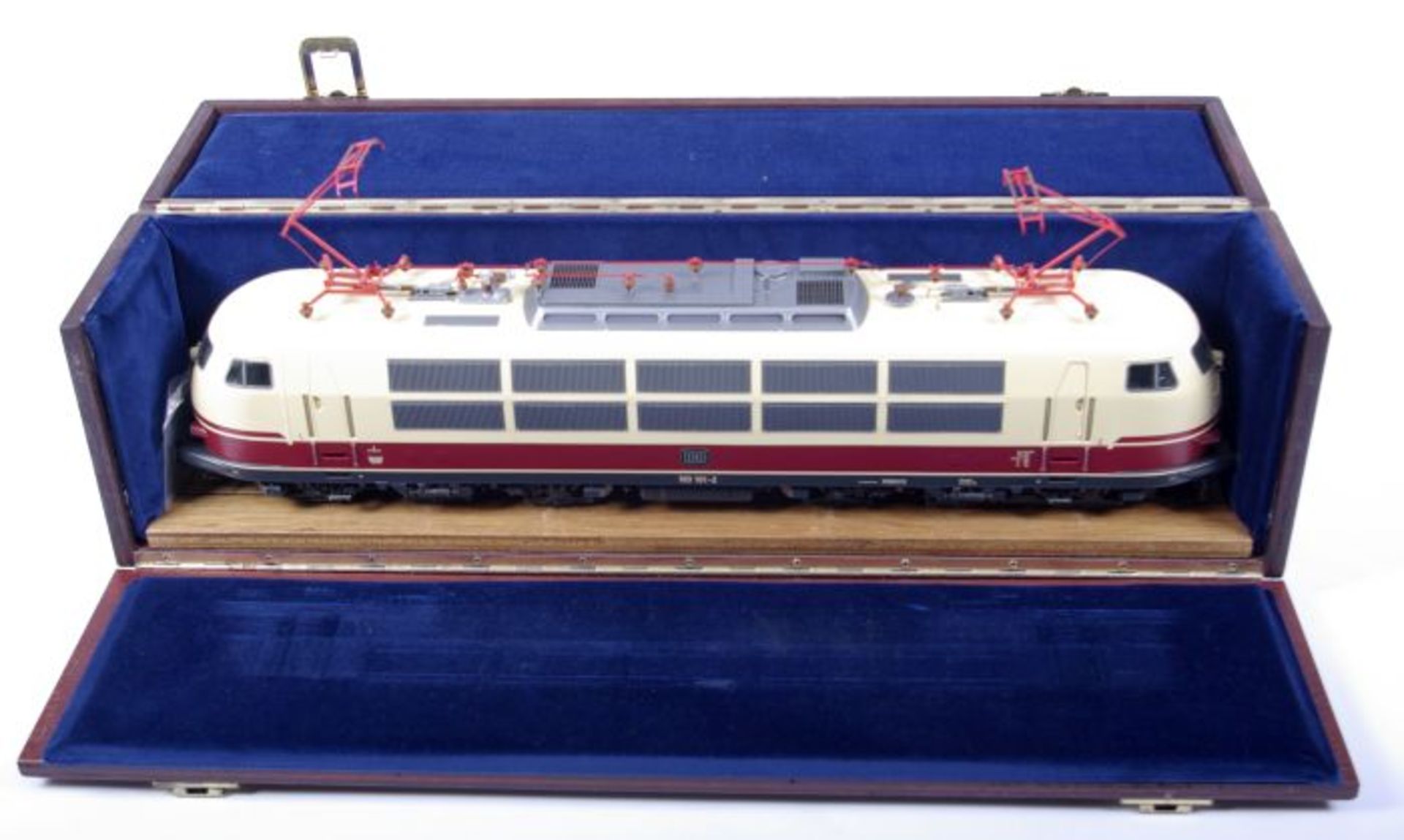 Modell Lokomotive Spur 0 in TransportboxPullman Waggonbau, Bomlitz, Ende 20.Jh., Modell DB-103-101-