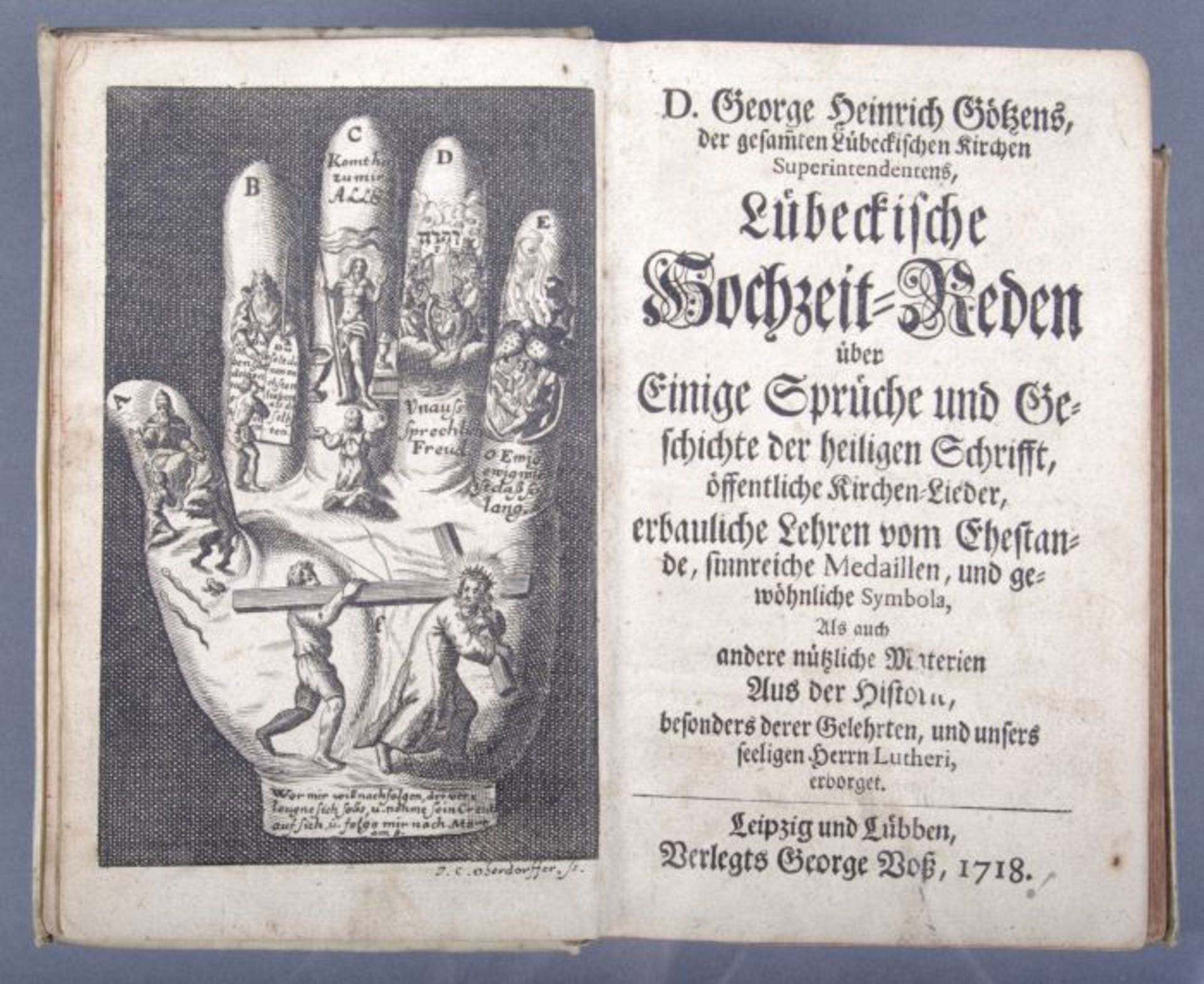 Heinrich George Götze (1667 in Leipzig - 1728 in Lübeck)3 Bücher in einem Band, "Lübeckische
