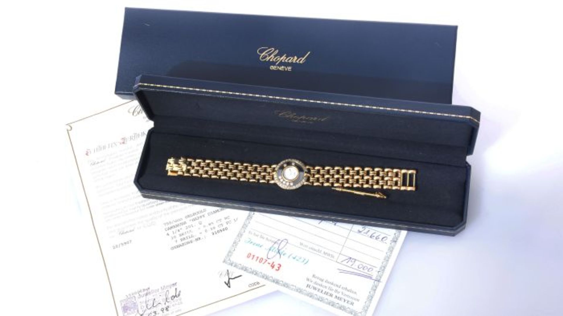 Chopard Happy Diamonds 750 Gold, 1,24ct. BrillantenChopard Armbanduhr der Serie Happy Diamonds. - Bild 5 aus 5