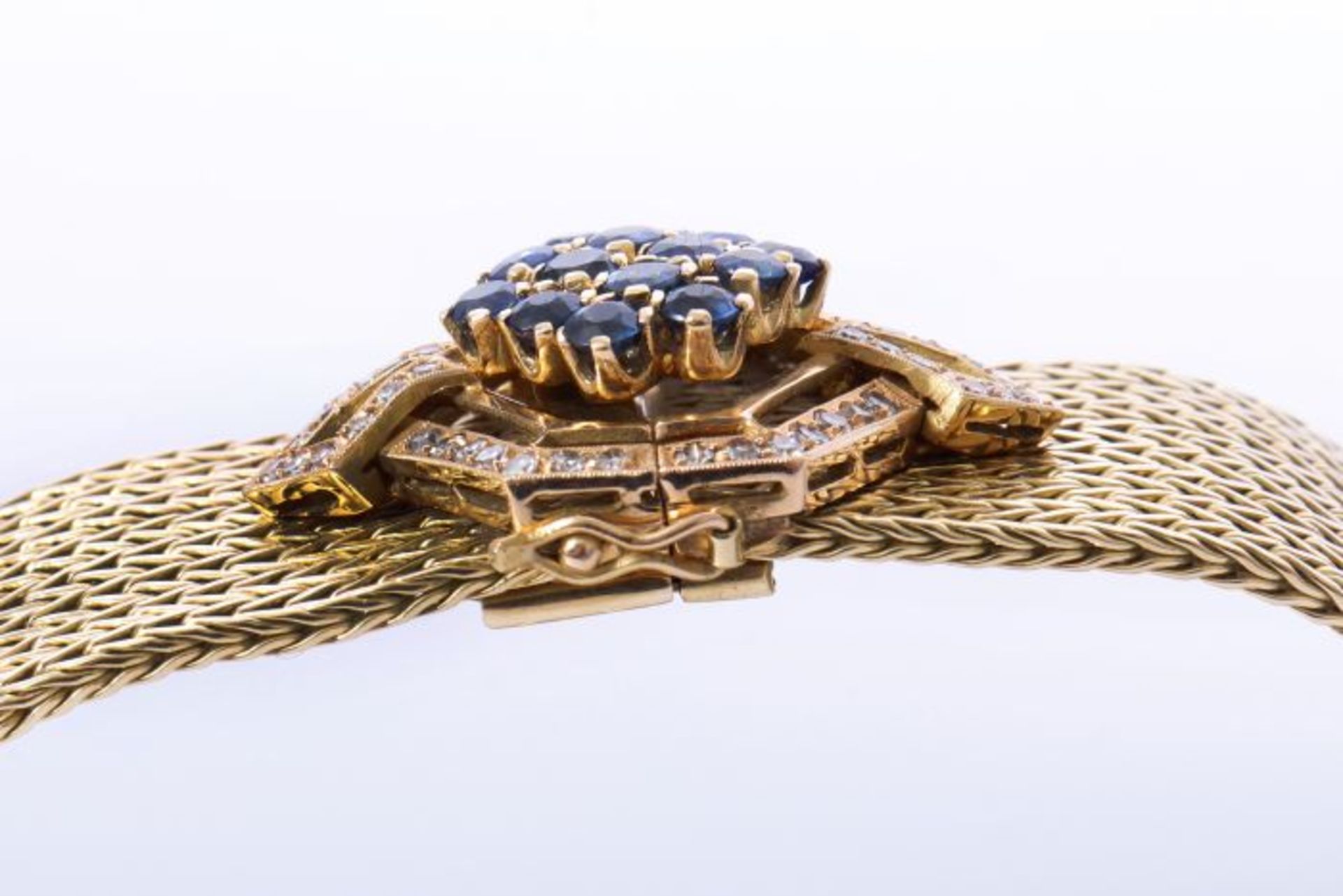 Fuchsschwanzarmband 750 Gold mit Diamant und SaphirbesatzArmband im mehrreihigen - Bild 3 aus 4