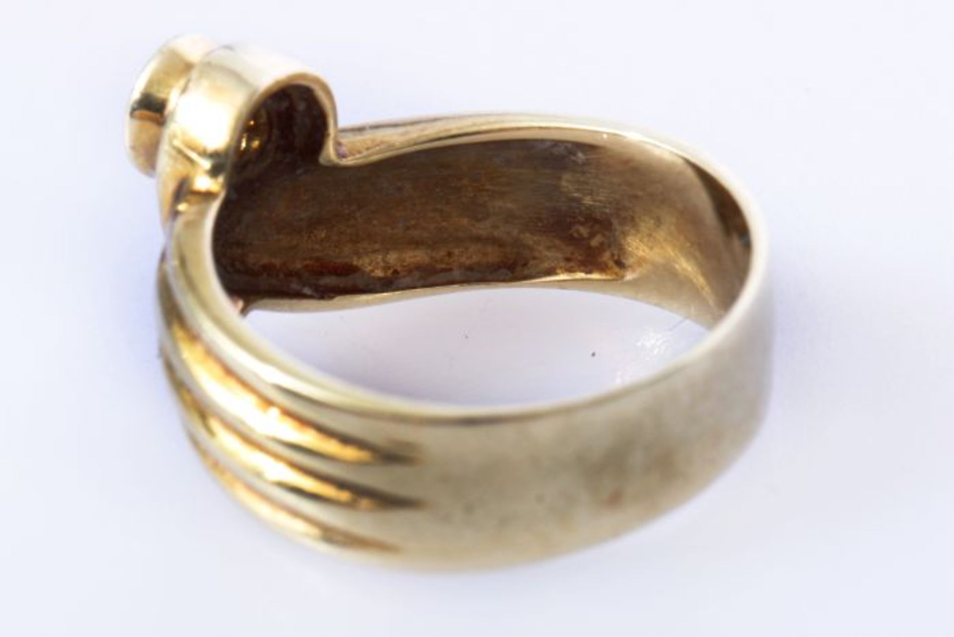 Moderner Ring aus 585 Gold mit 0,25ct. BrillantRing aus 585 Gelbgold. Zentraler Diamant im - Bild 2 aus 2