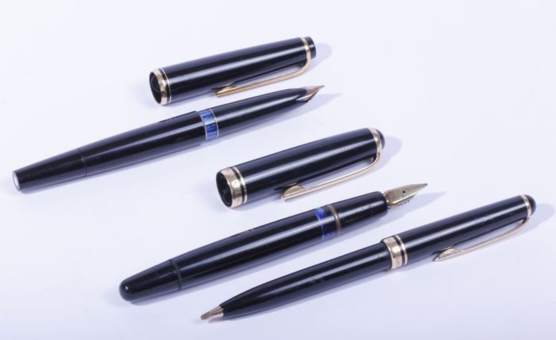 3 Montblanc Schreibgeräte1x Füller 254, 1x Füller No.22, 1x Druckbleistift Pix 275, schwarzes - Bild 2 aus 2