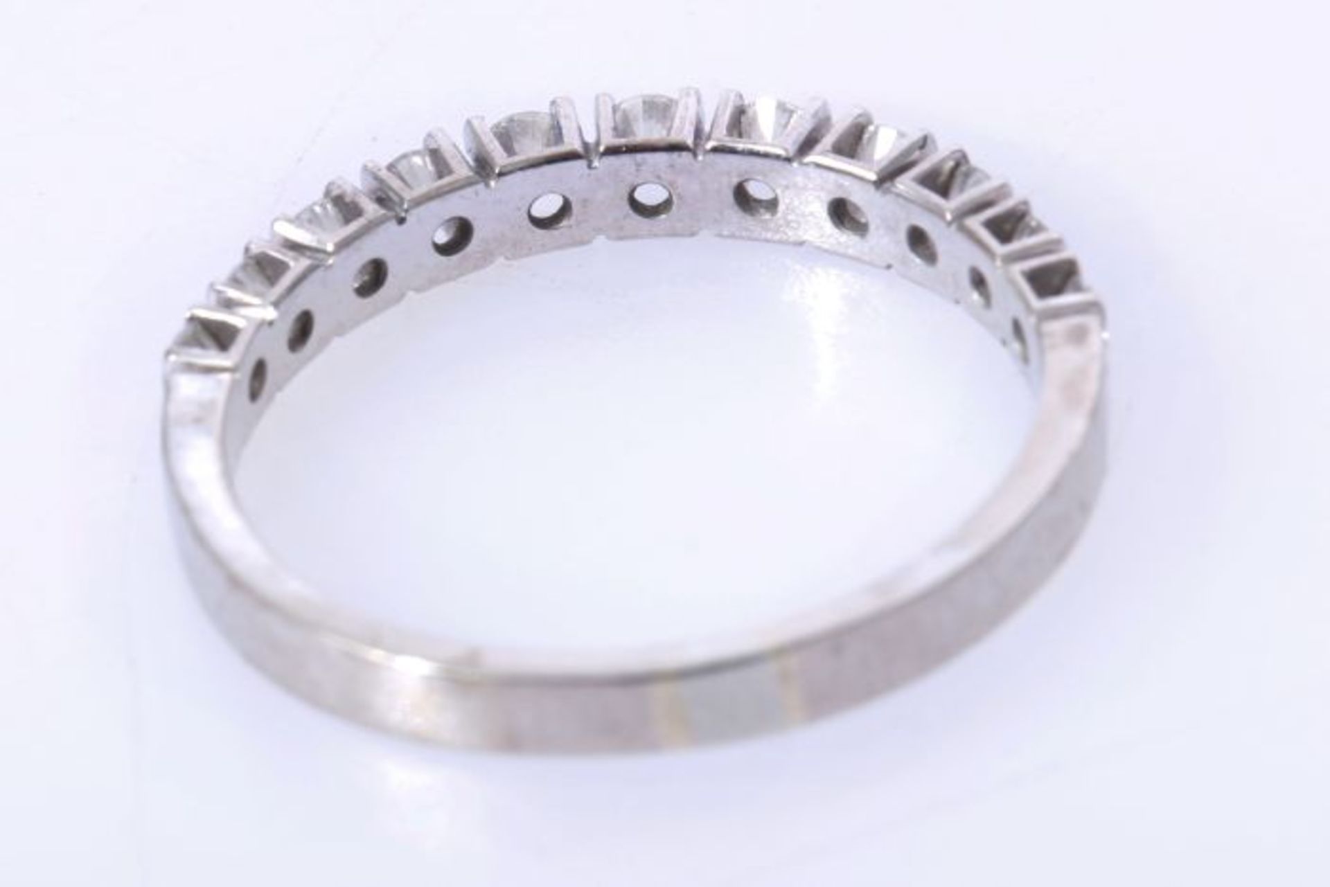 Halbmemoryring / Memory Ring aus 750 Weißgold mit 11 Brillanten von 0,76ct.sog. Halbmemoryring mit - Bild 3 aus 3