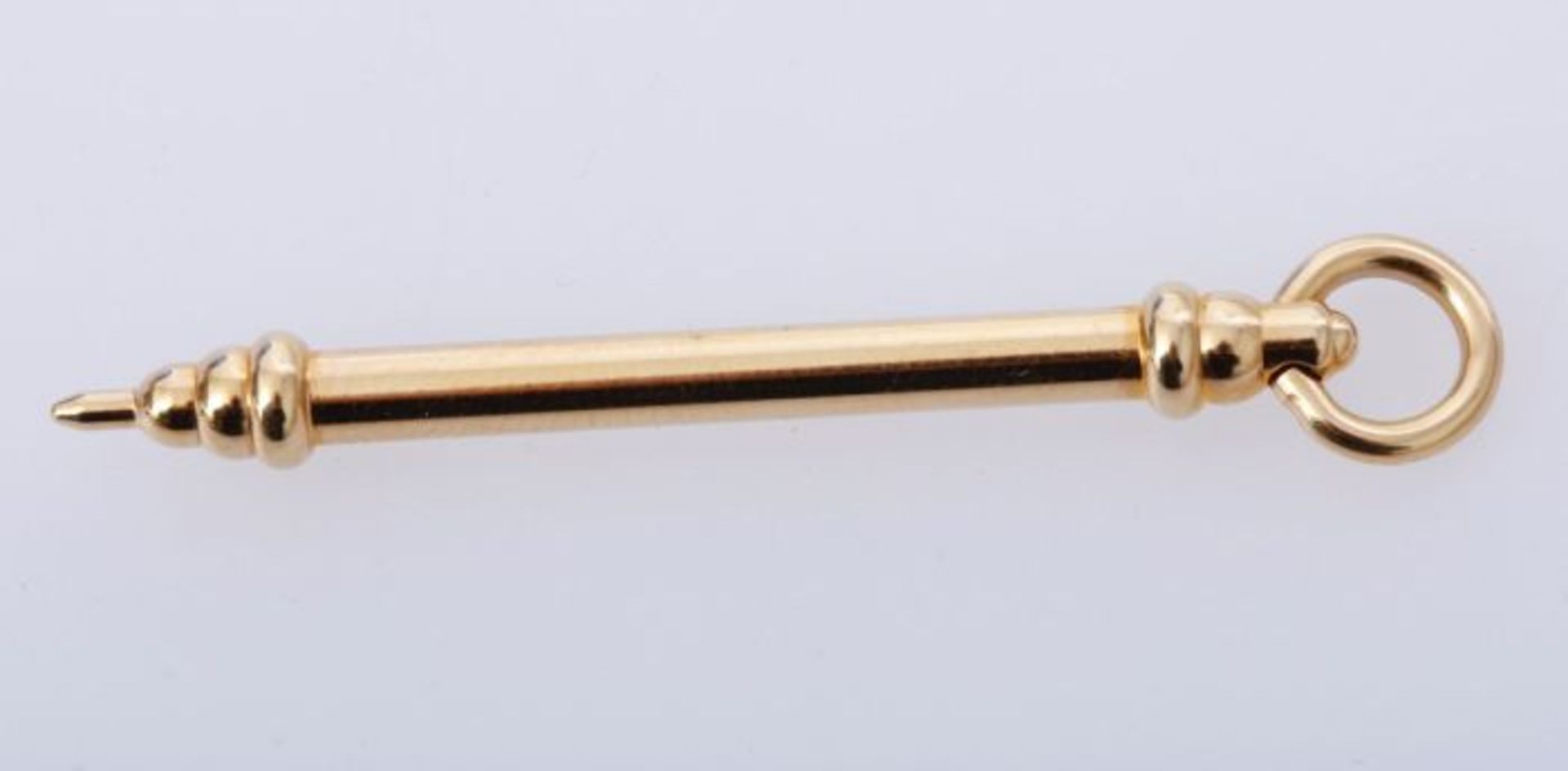 Chopard-Stellstift, 750er GelbgoldChopard-Stellstift, 750er Gelbgold, mit Anhängeröse, L ca. 4cm,