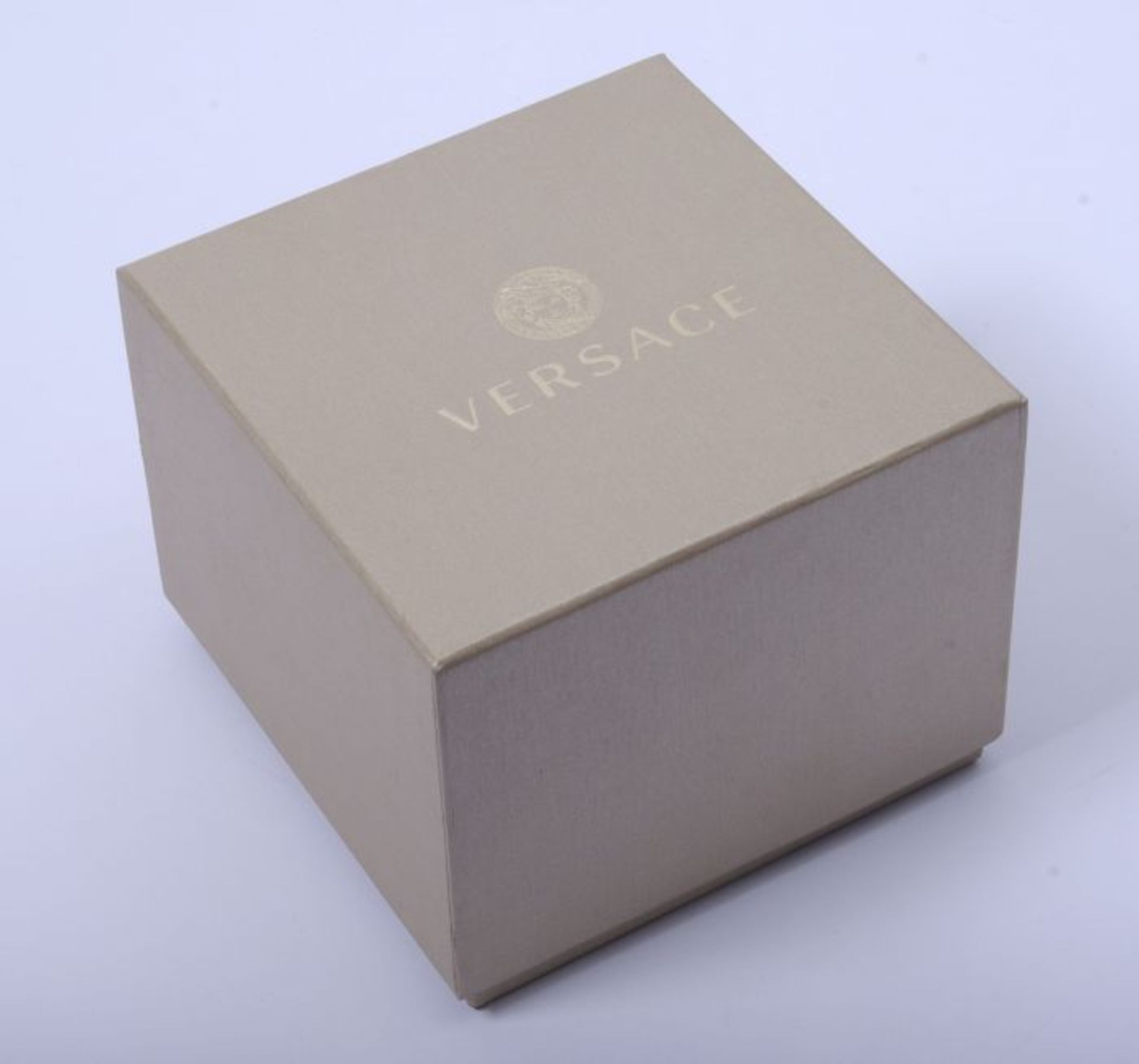 Versace Automatik ArmbanduhrHerrenarmbanduhr, Versage, Stahl Gold Gehäuse, Glasboden, Waffeldekor - Bild 3 aus 3