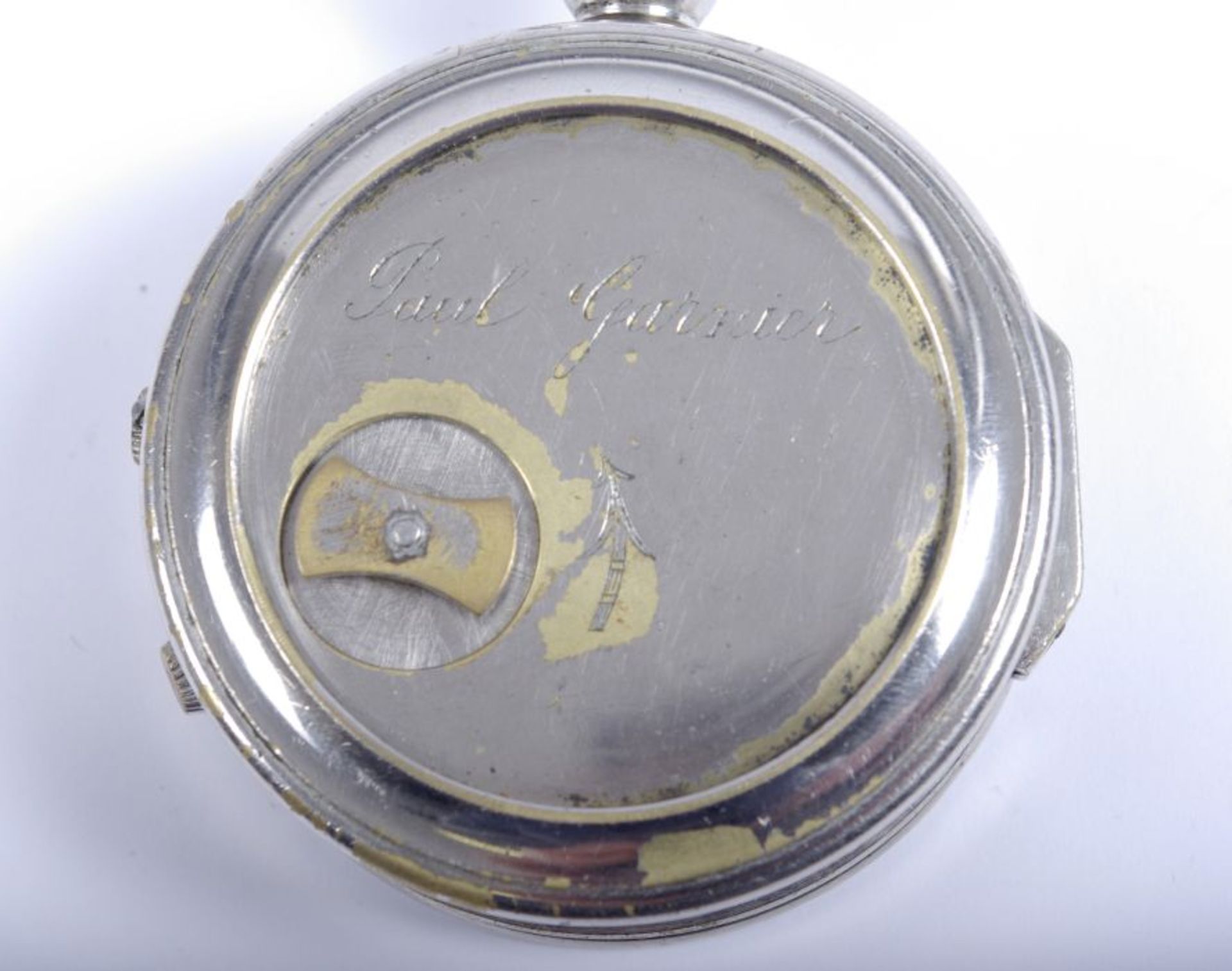 Punktier-ChronographPaul Garnier (1801in Epinal - 1869 in Paris), um 1825/30, rundes, verglastes - Bild 2 aus 5