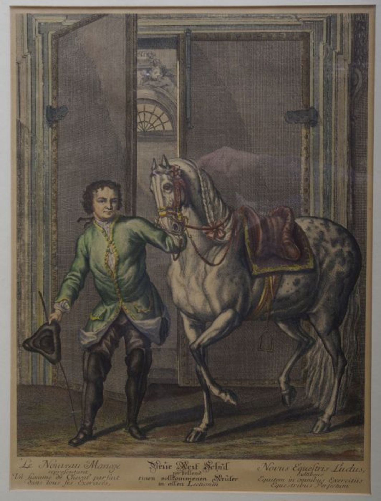 Johann Elias Ridinger ( 1698 in Ulm - 1767 in Augsburg)"Pirouette auf einem kleinen Circul rechts" - Bild 2 aus 2