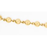 An early Victorian mourning bracelet in 18ct gold,
