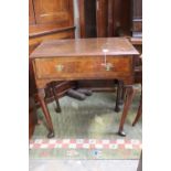 A George III side table, fitted with a single drawer,