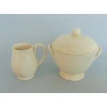 An English Pottery Creamware Sucrier and Cover,