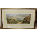 Agnes Rhodes, 1901, watercolour, pastoral scene, signed lower left, framed,