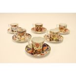 Royal Crown Derby The Curators Collection, six coffee cups and saucers, including Rich Japan,