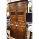****Ex Luddington Manor****A late 18th / early 19th Century two door food cupboard on base,