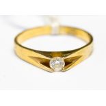 An 18ct gold solitaire diamond ring, diamond weight approx 0.