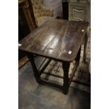 ****Ex Luddington Manor****An 18th Century oak joined side table,