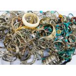 Assorted costume jewellery, bangles, paste,